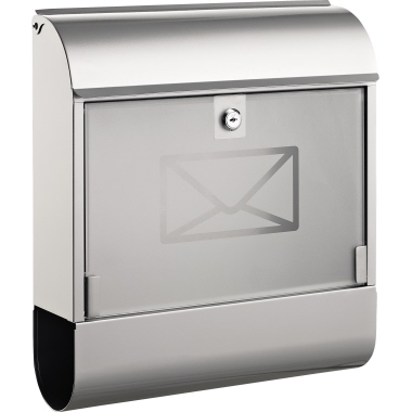 ALCO Briefkasten 41 x 36 x 11,5 cm (B x H x T) Stahl, lackiert silber