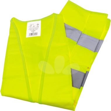 Warnweste Einheitsgröße reflektierend Klettverschluss 100 % Polyester gelb